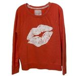 Victoria's Secret Orange Lip Kissed Graphic Sweatshirt Womens Size Medium Photo 0