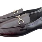 A New Day  Gold Chainlink Faux Leather Womens Loafers Size 8 Black Slip On Preppy Photo 2