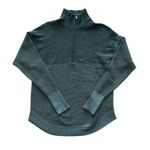 Aerie Offline Home Stretch Green Ribbed Quarter Zip Sweater Sweatshirt Size XS Photo 0