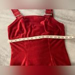 No Boundaries  Size M Soft Stretchy Bodycon Pink Ribbed Velour Mini Dress Buckles Photo 8