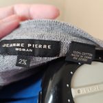 Jeanne pierre  2X GUC 100% Cotton Gray Sweater with Front Pockets Photo 4