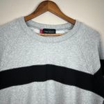 Misha Nonoo Memphis Sweatshirt Womens XXL Gray Black Combo Cropped Raglan Sleeve Photo 2