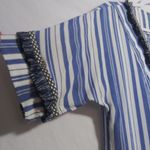 Pink Blush Blue Stripe Beachy Boho Swimsuit Cover Size M Photo 3