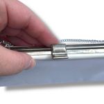 Boutique Vintage Clutch Purse Handbag White Silver Chain Top Handle Photo 1