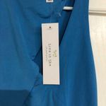 Live in the Moment Womens Tank Bodysuit Size 8 Blue Cutout High Neck Sleeveless Photo 2