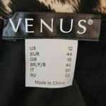 Venus  Black Leopard Print Midi Dress with Lace Accents NWOT Size 12 Photo 6