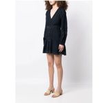 Veronica Beard NEW Addilyn Dress Sz 00 Ink Navy Blue Mini Long Puff Sleeve $498 Photo 1