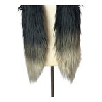 Skies Are Blue Vest Women Small Gray Ombre Faux Fur Open Outdoor Outerwear Photo 4