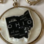 Vintage Ohio STATE Map w/ Gold Tone Key Womens Brooch FORT 1959 to the City Black Photo 5