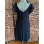 Size S//Vintage Y2K Black Flutter Sleeve Dress with Floral Embroidery Photo 1