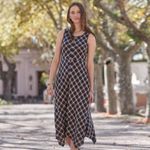 Sundance  Town & Country Asymmetrical Plaid Midi Dress Photo 3