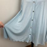J.Jill  Light Blue V Neck Button Down Sharkbite Cardigan Sweater Medium Photo 1