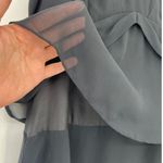 Ann Taylor Tiered Ruffle Chiffon Dress 8 Cocktail Empire Waist Whimsigoth Black Photo 4