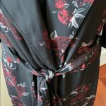NEW....KENZIE long, lightweight floral trench. Black Photo 3