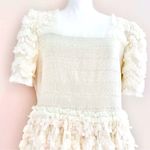 Ivy City Co Cloud Nine Sparkle Cream Textured Smocked Dress. Size 1X Photo 1