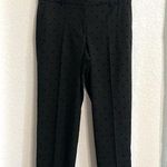 Talbots Womens Pants Black Heart Print Hampshire Ankle Textured Size 8 Photo 0