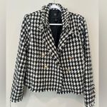 House of Harlow 1960 Revolve Tweed Style Blazer Jacket Black White Large 2183 Photo 0