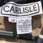 Carlisle  Vintage Silk Back Button Blouse Top 14 Photo 2