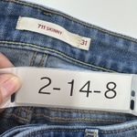 Levi's Skinny Jeans Womens 31 Blue 711 Distressed Stretch Denim Mid Rise Pants Photo 2