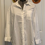 Old Navy White Button Down Boyfriend Style Shirt () NWT Photo 0
