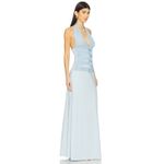 Maygel Coronel Villadiego Dress Artic Blue Elegant Floral Applique NWOT OS $690 Size undefined Photo 7