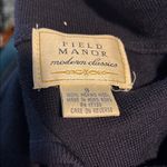 VTG Field Manor 100% Merino Wool Double Breasted Navy Sweater Jacket Blazer Sz 8 Photo 4