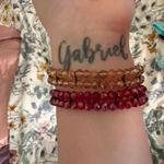 QVC Red and Gold Beaded Bracelets Set Photo 2