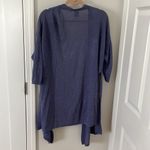 Anne Klein  periwinkle purple high low split light weight cardigan in size Large Photo 6