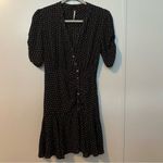 Free People  Pippa Short Sleeve Ruched Polkadots Dress Size XS Photo 3
