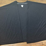 Chico's Travelers By Women’s Size 3 16/18 Black Slinky Open Front Cardigan Photo 0