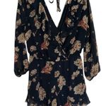 Band of Gypsies Navy Floral V Neck Romper Size Small Boho Photo 1