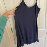 Volcom NWOT women’s Let’s Go Out blue ribbed ruffle hem stretch dress medium Photo 7