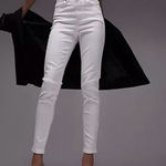 Topshop White Jamie High-Waist Skinny Jeans Size 30 Tall Photo 0