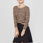 A New Day Tan & Black Leopard Animal Print Sweater Size Extra Extra Large Photo 12