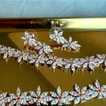 Eye Candy Luxe Abigail Crystal Leaf Statement Necklace & Earrings Set Photo 2