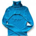 Amazon  Blue Turtleneck Top Photo 3