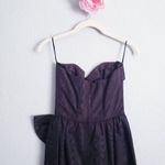 Gunne Sax  Vintage Black Big Bow Strapless Dress Photo 4
