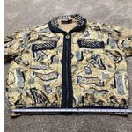 Mureli 100% Silk Women’s Jacket Shirt Nautical Multicolor Zip Pocket Size XL Yellow Photo 5