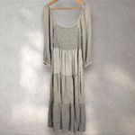 Young Threads  The Olive Dress Cottage Core Boho Smocked Embroidered Maxi Sz M‎ Photo 7
