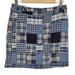 Loft Madras Plaid Mini Skirt Patchwork Preppy New England Summer Vacation Size 0 Photo 0