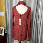 MINKPINK ‎ Womens Brick Red Size Large Curious Roll Neck Sweater Dress Tunic NEW Photo 13