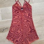 Pretty Little Thing  - Swirl O Ring Mesh Mini Beach Dress in Burnt Orange Photo 0