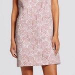 Victoria Beckham Blush Pink Floral Jacquard Sleeveless Shift Mini Dress Photo 0