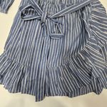 Tularosa Maida Ruffle Dress in Blue & White Stripe Photo 2