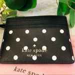 Kate Spade Minnie Bow Polka Dot Card Holder Wallet Printed PVC NWT Photo 1
