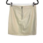 Vintage Havana Vintage‎ Havana Off White Faux Leather Mini Skirt Size Medium Photo 1