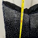 Vintage Precious Formals Black Velvet Rhinestone Gown Strapless Size 2/4 Prom Blue Photo 10