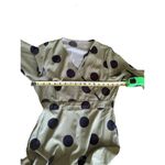 SheIn Women’s Polka Dot Ruffle Hem Tiered Midi Maxi Dress Black Green V Neck Photo 3