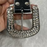 Y2K Crystal Embellished Black Belt western crosses studded motorcycle cowgirl Photo 1