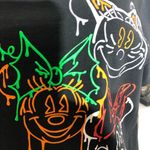 Disney  Graphic T-Shirt Puff Print Mickey Minnie Spooky Multicolor sz L Photo 9